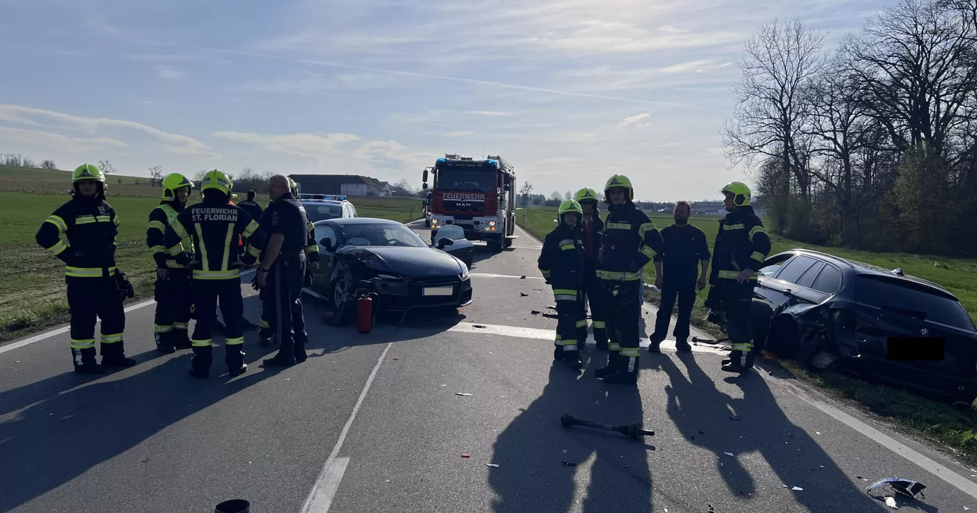 Verkehrsunfall auf der Ipf-Landesstraße Höhe Weilling