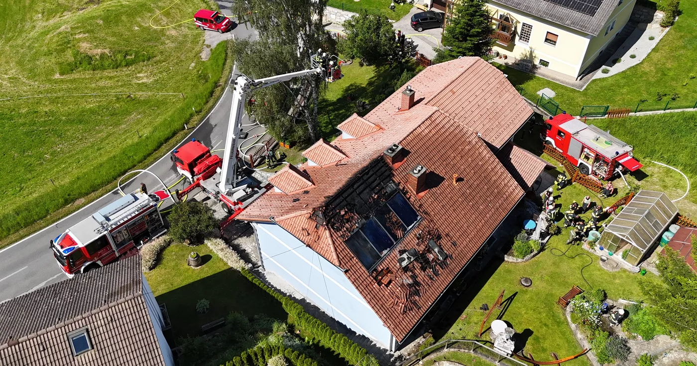 Brand einer Solaranlage