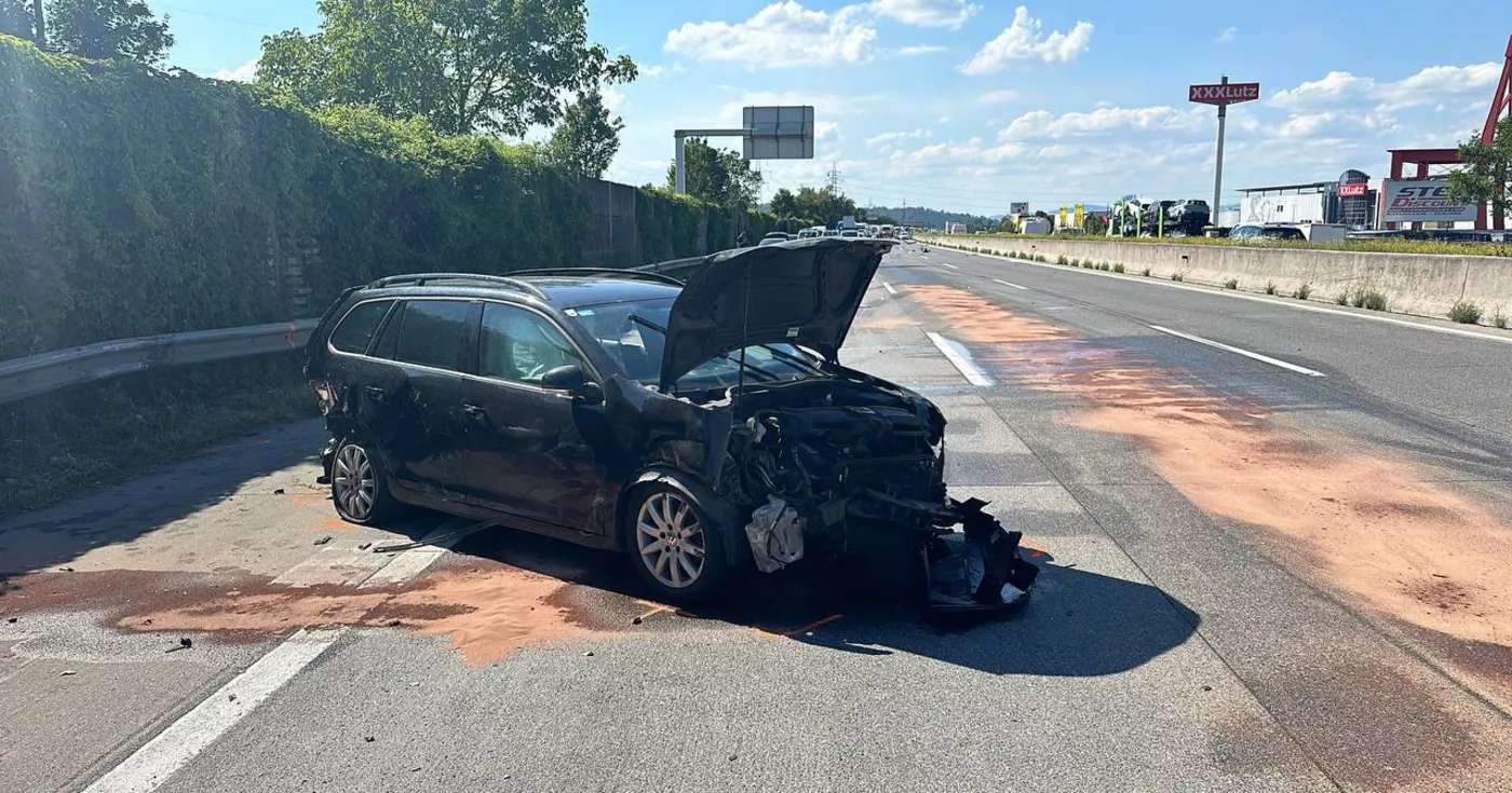 Unfall entlang der A1