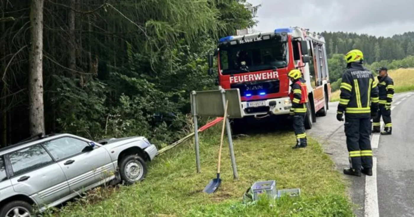 Erfolgreiche Bergung nach Verkehrsunfall auf der Hansberglandesstraße