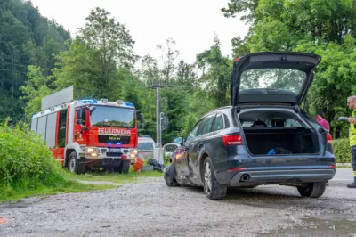 Schwerer Motorradunfall fordert zwei Verletzte - Feuerwehr, Notarzthubschrauber und Polizei im Einsatz DSC-6281.jpg