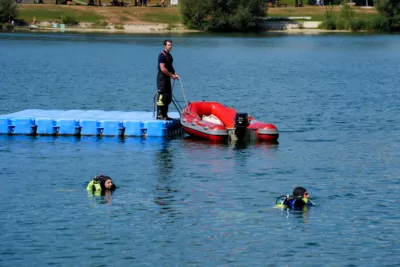 Pleschinger See - Intensiver Sucheinsatz nach vermeintlichem Schwimmer vorerst ergebnislos PANC-20240809123308004-034.jpg