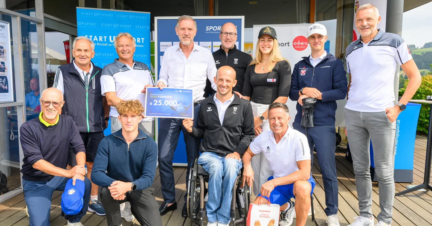 Start Up Sport-Charity-Golfturnier bringt OÖ-Sporttalenten 25.000 Euro ein