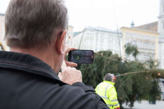 Linzer Christbaum wurde am Hauptplatz aufgestellt 20141110-1087.jpg