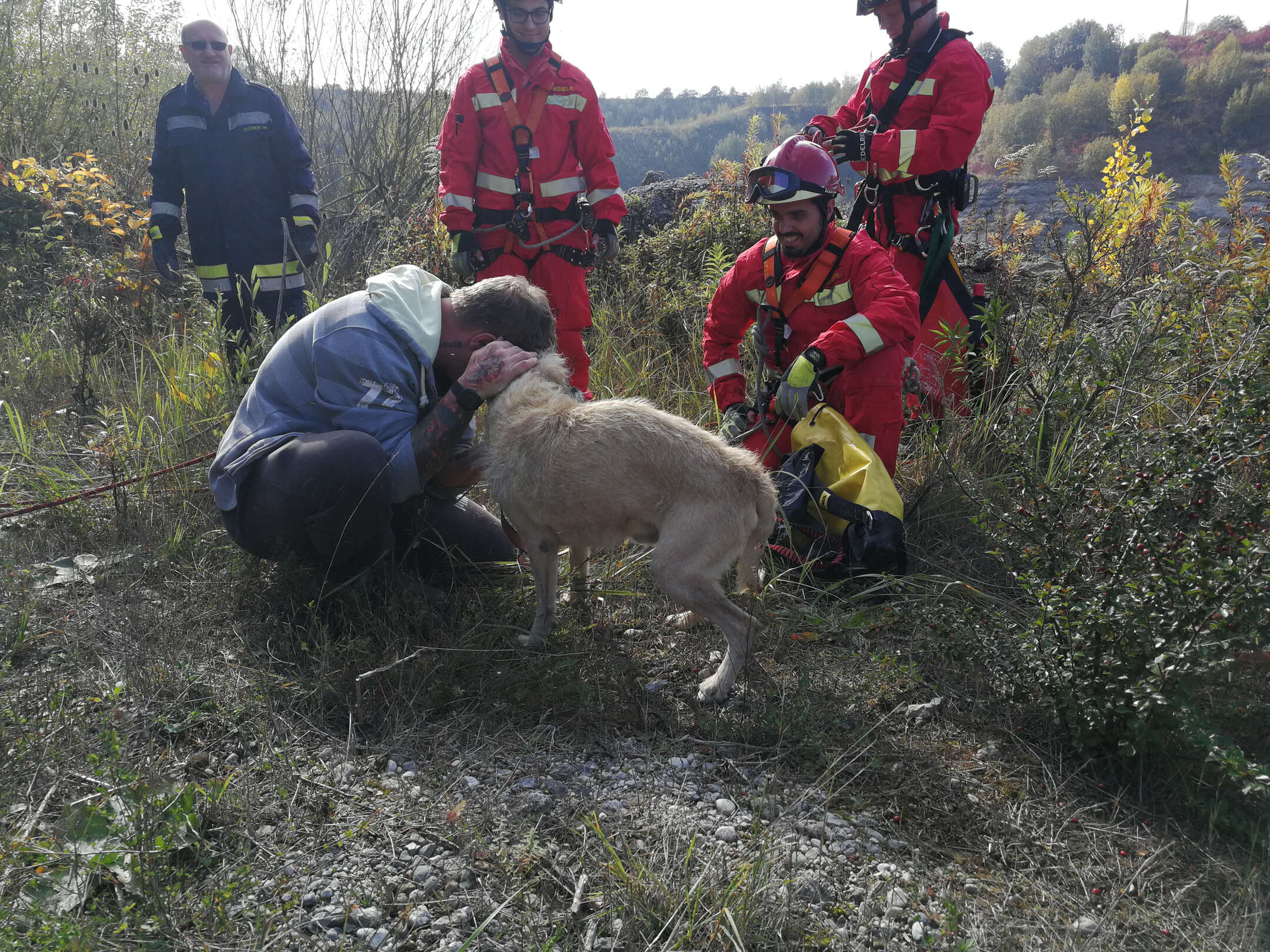 Hund „Spike“ aus Felswand gerettet