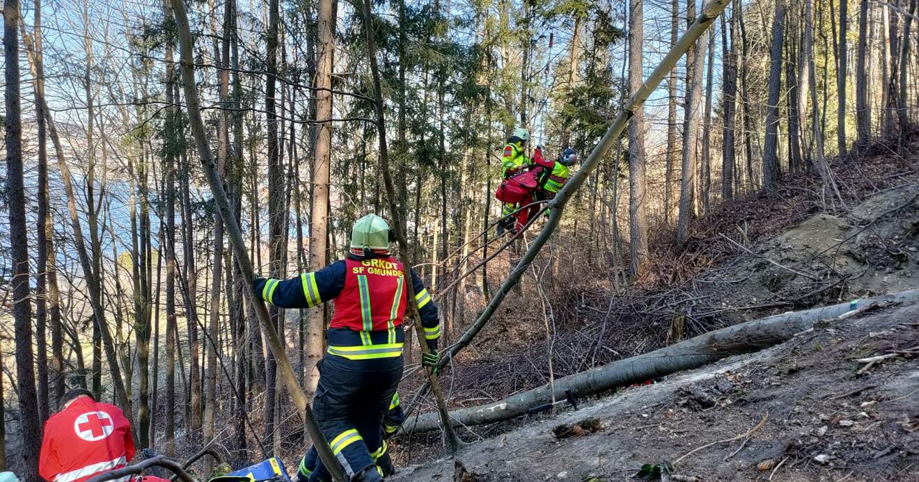 Personenrettung nach Forstunfall