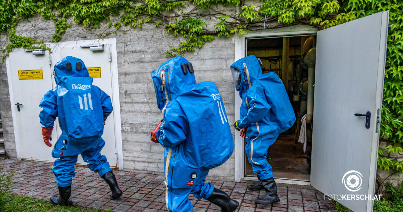 Titelbild: Gefahrenstoffübung in Klaus an der Pyhrnbahn